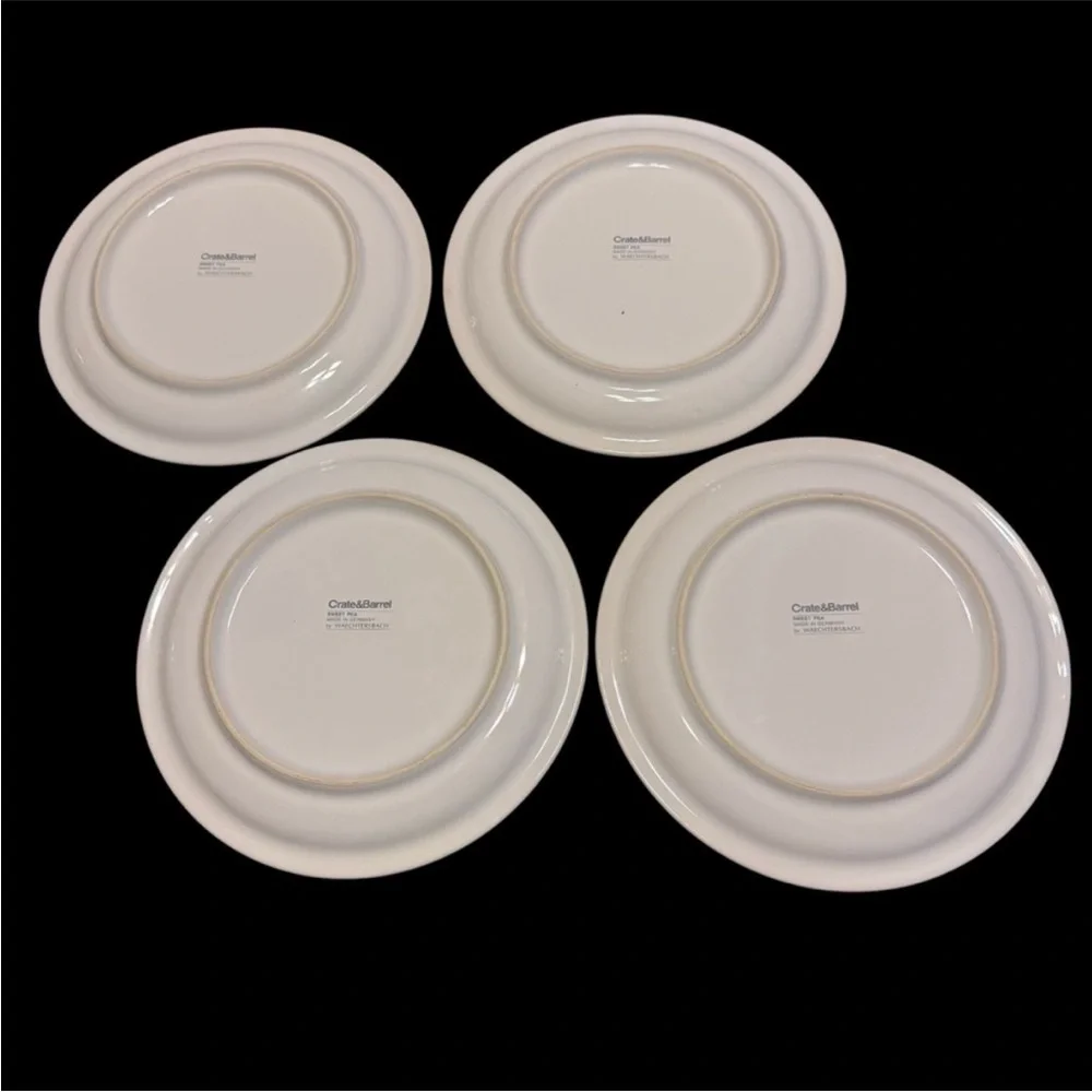Crate & Barrel Waechtersbach Sweet Pea Salad Plate - China Dinnerware - set of 4